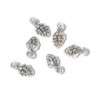 Silver Pinecone Ornaments, Pkg 6