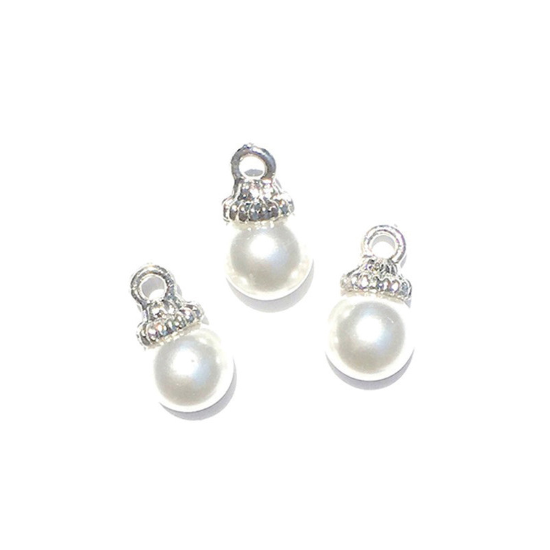 White Pearl Ornament, 3pc