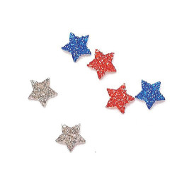 Red, Silver, Blue Stars Approx 50