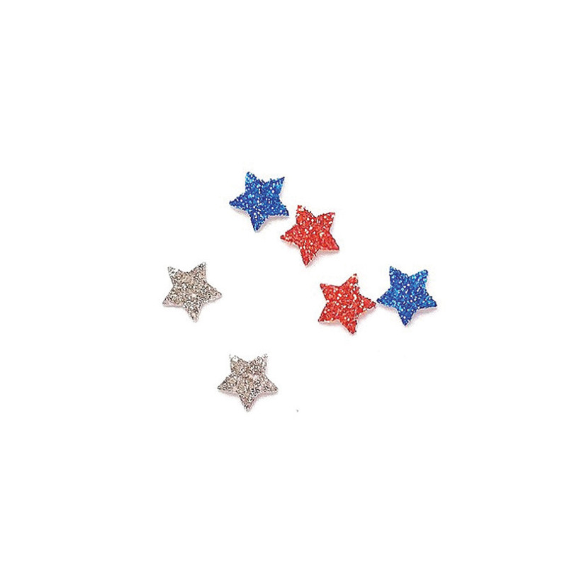 Red, Silver, Blue Stars Approx 50