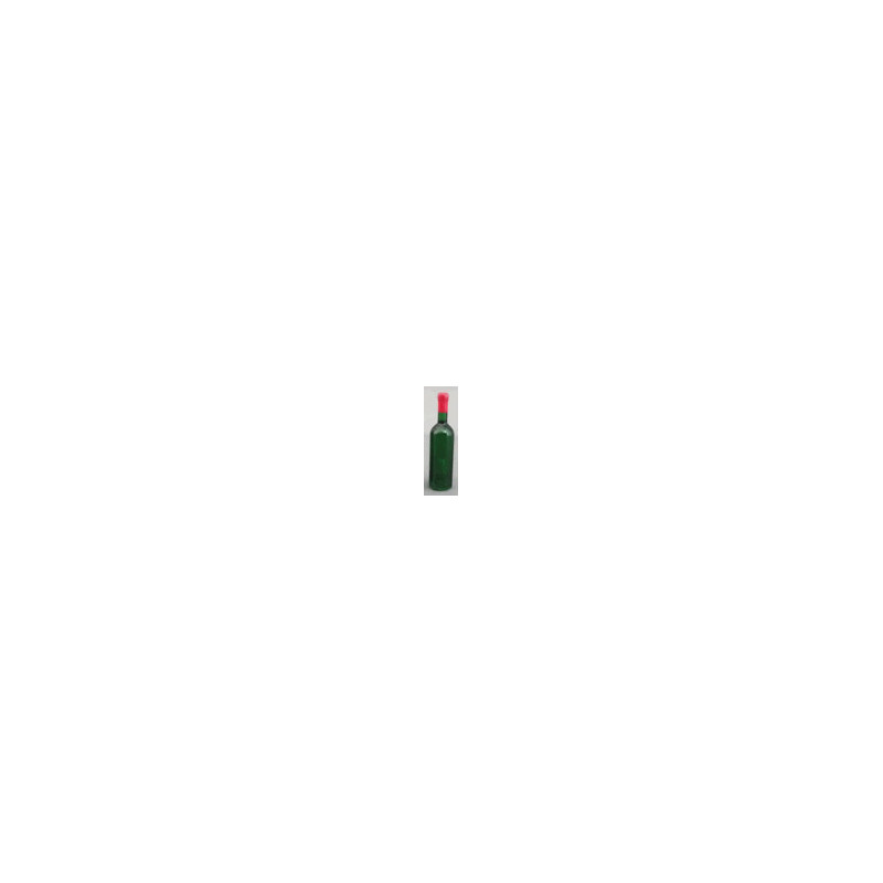 Green Wine Bottle w/ Red Lid - Unlabeled