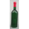 Green Wine Bottle w/ Red Lid - Unlabeled