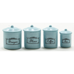 Canister Set, 4 Piece - Blue