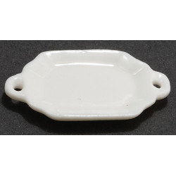 White Serving Plate with Handles