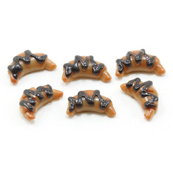Croissants with Chocolate Drizzle, 6pc