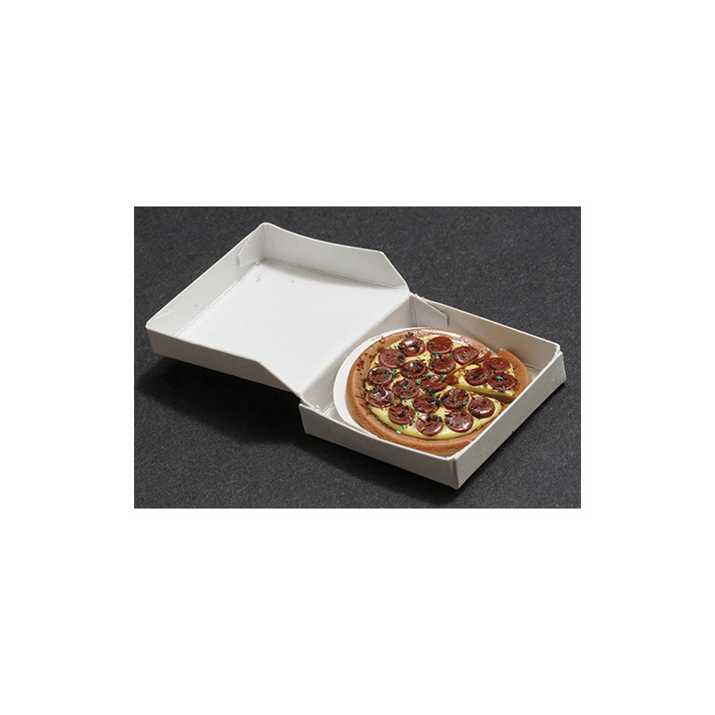Pepperoni Pizza with Slice and Box