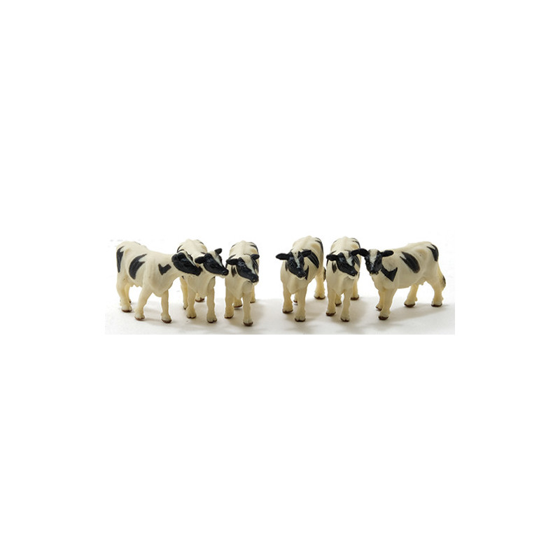 Black and White Cow, 6pc