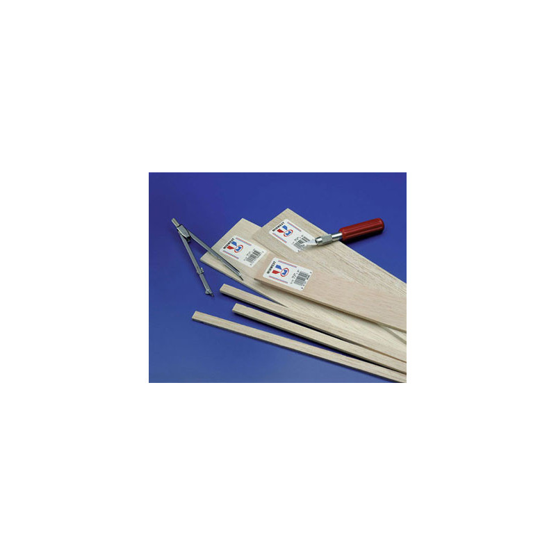 3/16 X 3/8 X 36 Balsa Strip 15Pk