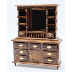 Walnut Dresser with Mirror