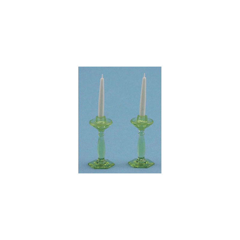 Candlesticks in Green