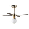 Led White Globe Ceiling Fan