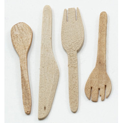 Wooden Kitchen Utensils  4 Pc    