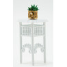 Plant Stand with Plant  White