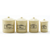 Canister Set  Ivory  4 Pieces    