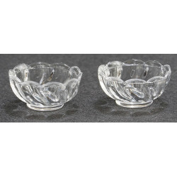 Candy Dishes  Clear  2 Pieces    
