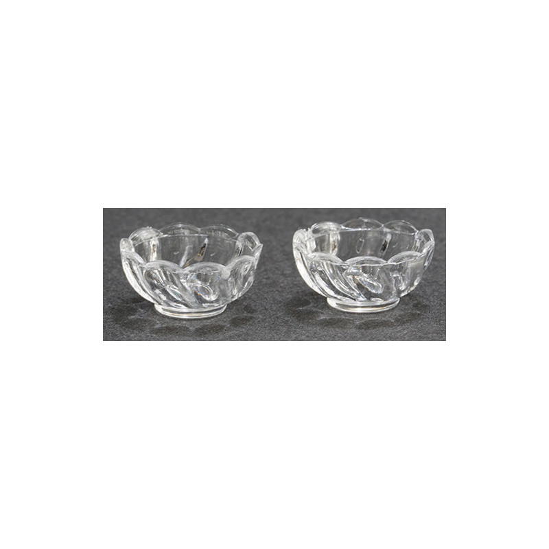 Candy Dishes  Clear  2 Pieces    