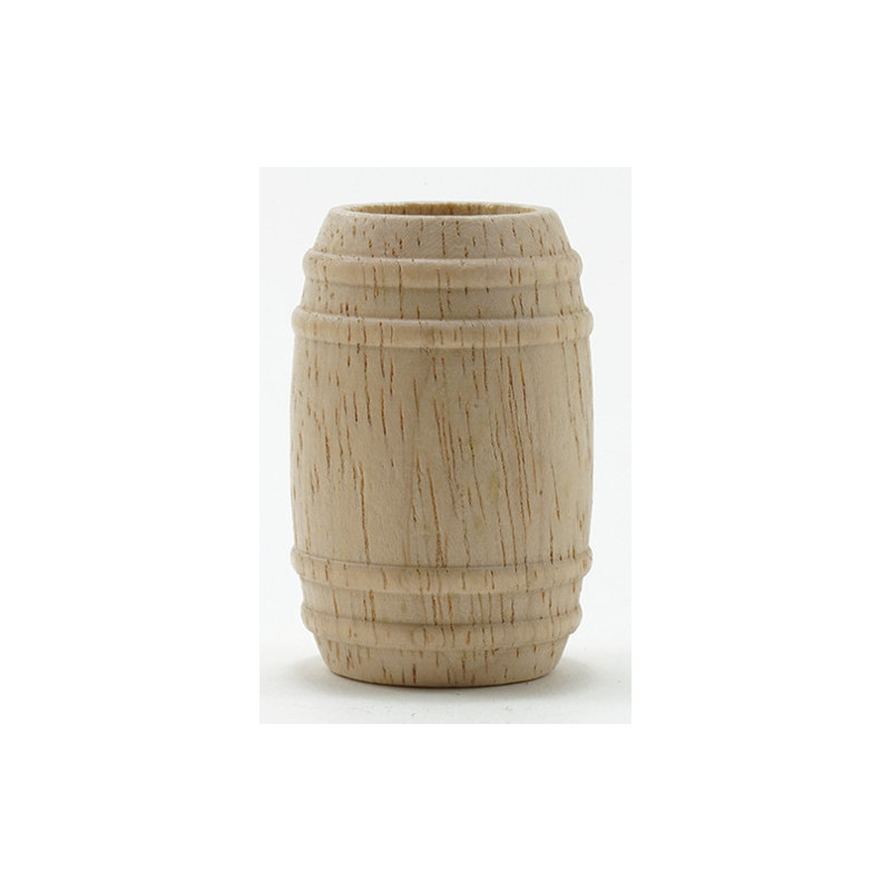 Unfinished Wooden Barrel