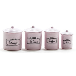 Canister Set  4 Piece - Pink    