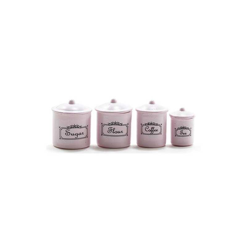 Canister Set  4 Piece - Pink    