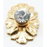 Crystal Medallion Knob  Brass  2 Pk
