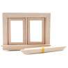Double Swing-Out Window with Pane