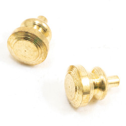 Round Knobs  Brass  6 Pk