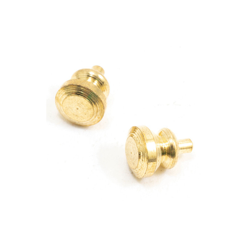 Round Knobs  Brass  6 Pk
