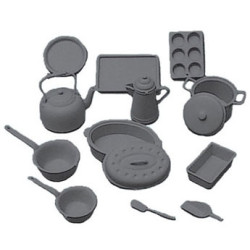 Cookware Kit  Black  14 Piece