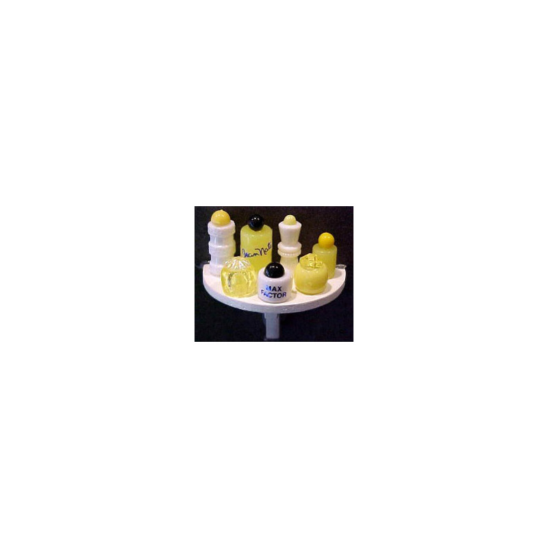 Cosmetic 1 2 Rnd Shelf -Yellow
