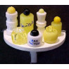 Cosmetic 1 2 Rnd Shelf -Yellow