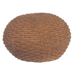 Resin Braided Wicker Ottoman