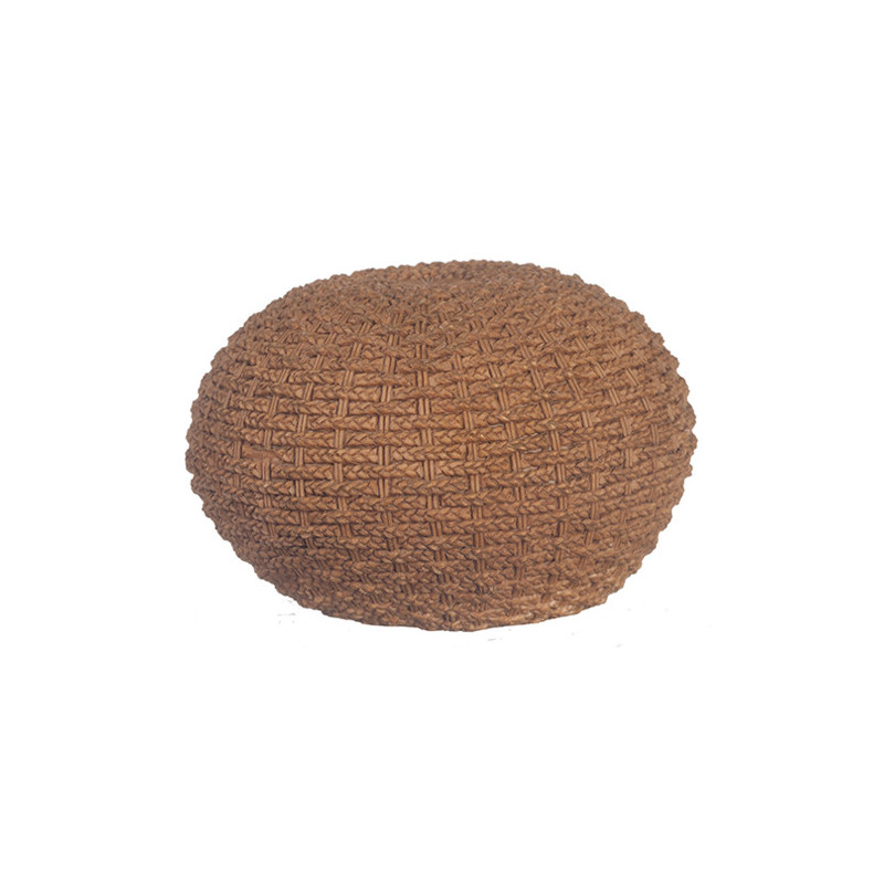 Resin Braided Wicker Ottoman