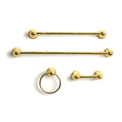 BRASS TOWEL RACK SET, 4