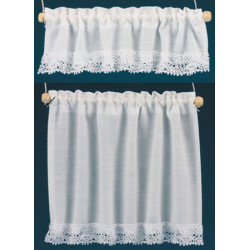White Miniature Curtains
