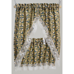 KITCHEN CURTAINS: COUNTRY GREEN
