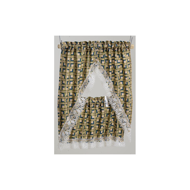 KITCHEN CURTAINS: COUNTRY GREEN
