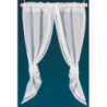 DEMI CURTAINS: TIE BACK, WHITE