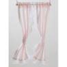 Pink Ruffled Sheer Curtain