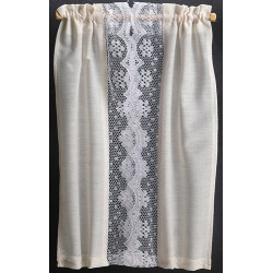 CURTAIN: CHAMPAGNE/WHITE LACE