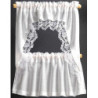 CURTAINS: RUFFLED CAPE SET, WHITE