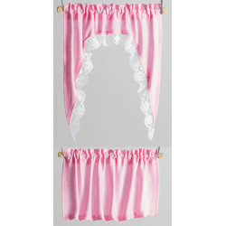 CURTAINS: RUFFLED CAPE SET, PINK