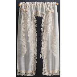 CURTAINS: VICTORIAN PRISCILLA, ECRU
