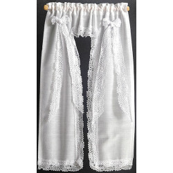 CURTAINS: VICTORIAN PRISCILLA, WHITE