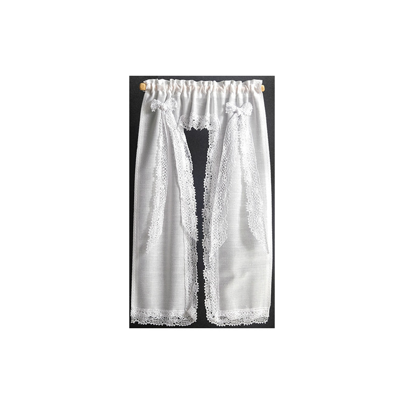 CURTAINS: VICTORIAN PRISCILLA, WHITE