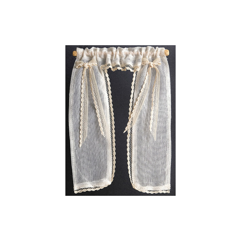 DEMI CURTAINS: VICTORIAN, ECRU