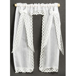 DEMI CURTAINS: VICTORIAN, WHITE