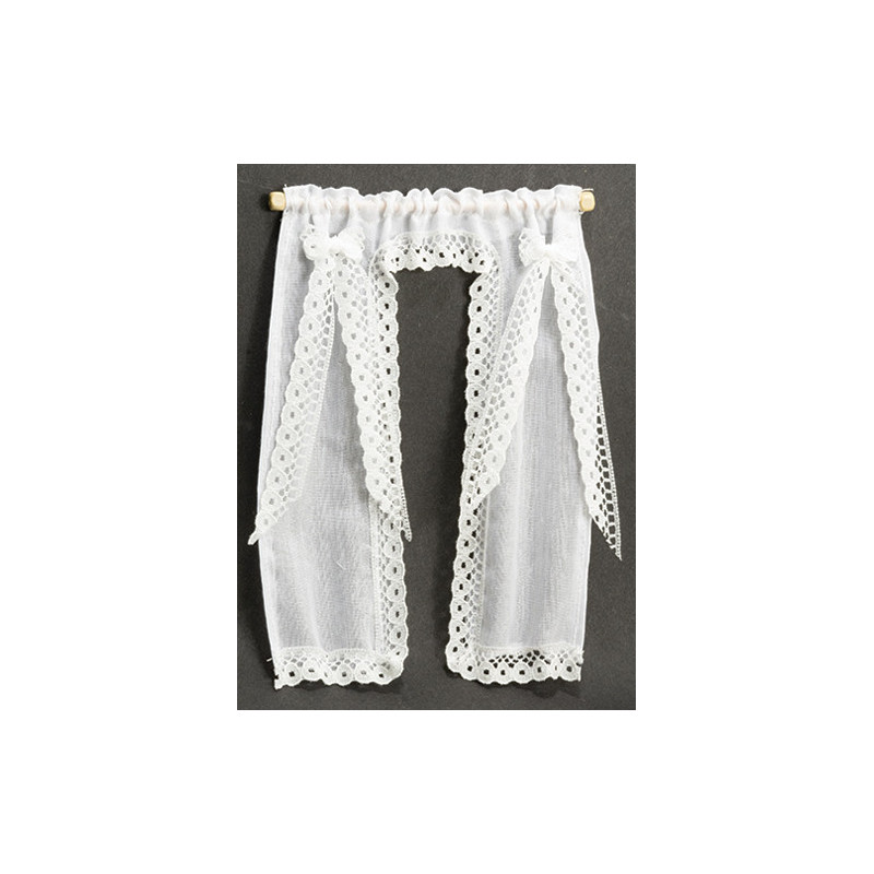 DEMI CURTAINS: VICTORIAN, WHITE