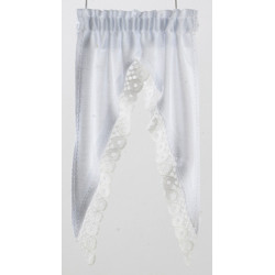 CURTAINS: ATTIC WINDOW, WHITE