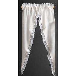 CURTAINS: TIFFANY RUFFLE, ECRU