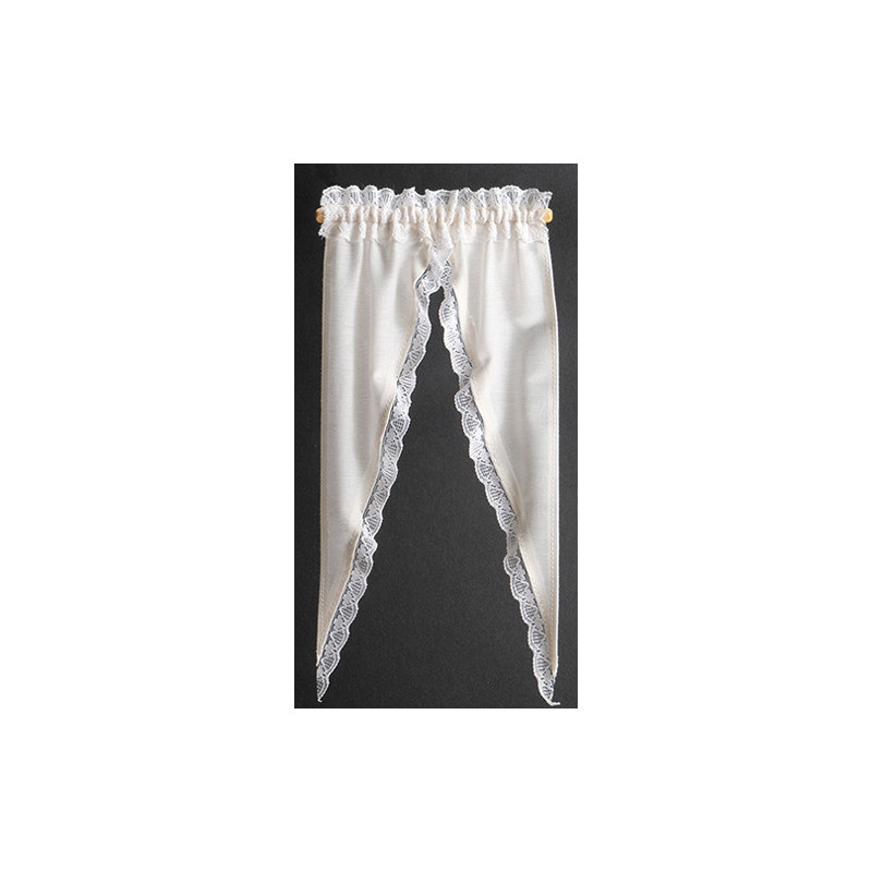 CURTAINS: TIFFANY RUFFLE, ECRU